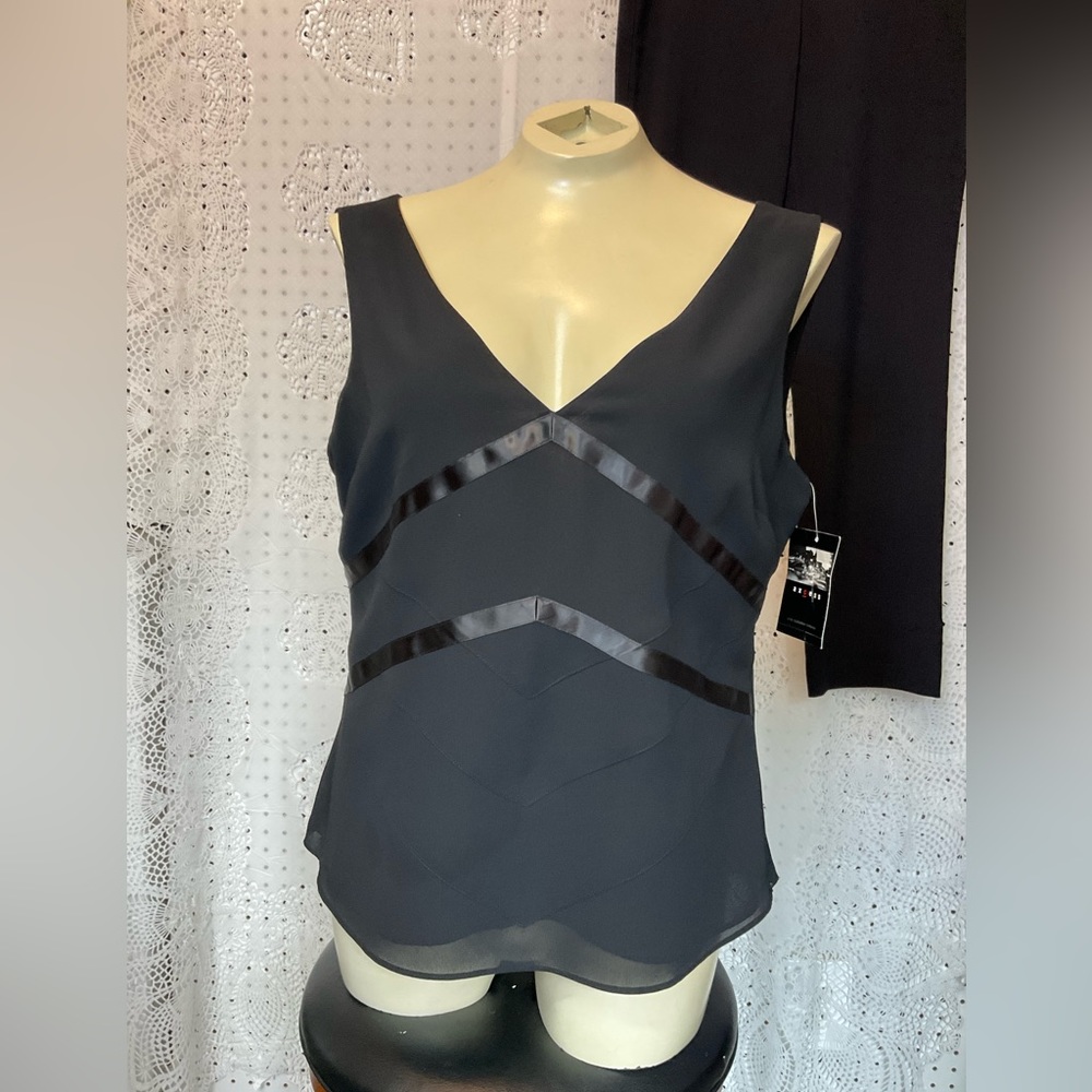axcess Liz Claiborne Co Misses NWT Sz 12 sleeveless sheer blouse cocktails
